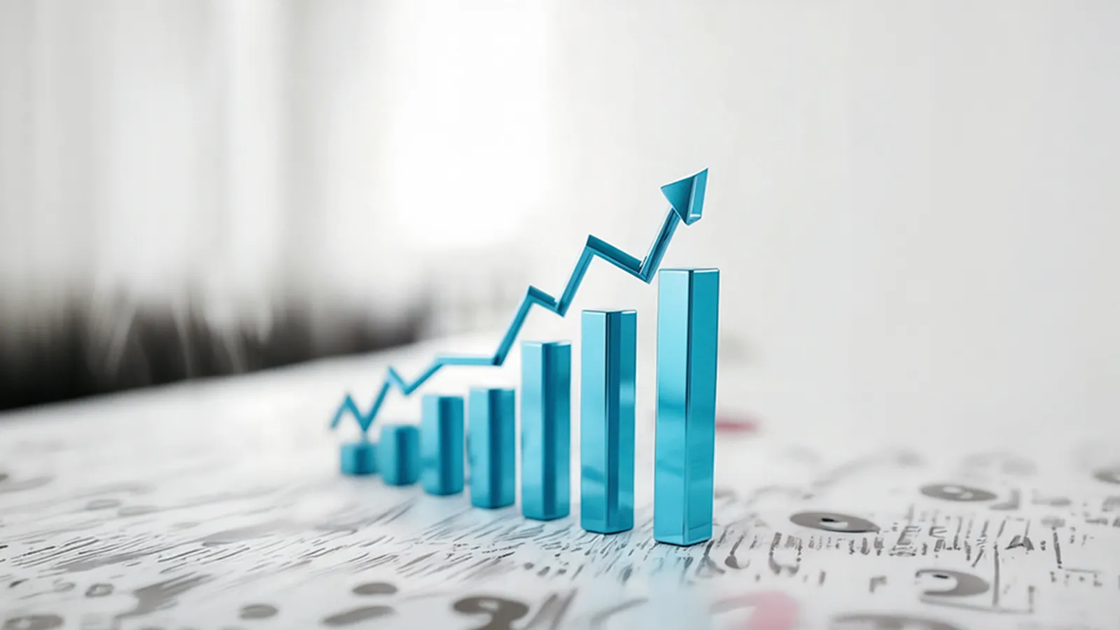 Gráfico ascendente representando aumento da taxa de conversão no e-commerce